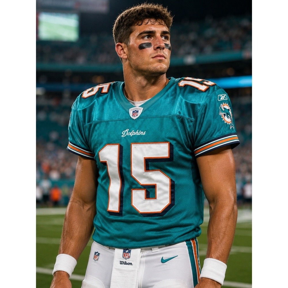 NFL Miami Dolphins NEW Jersey Davone‎ Bess 15 Size 48 Embroidered Teal Football
